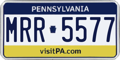 PA license plate MRR5577