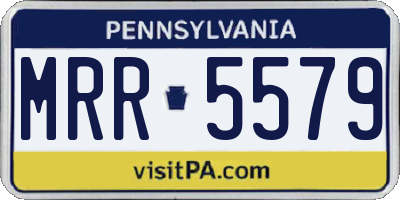 PA license plate MRR5579