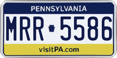 PA license plate MRR5586