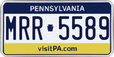 PA license plate MRR5589