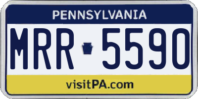 PA license plate MRR5590