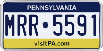 PA license plate MRR5591