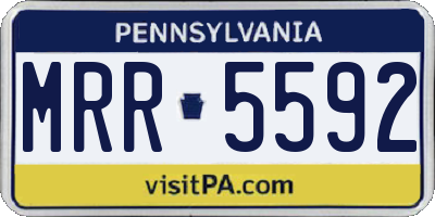 PA license plate MRR5592
