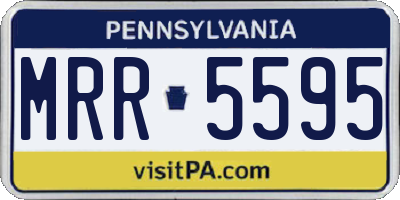 PA license plate MRR5595