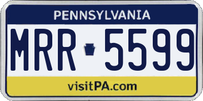 PA license plate MRR5599