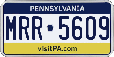 PA license plate MRR5609