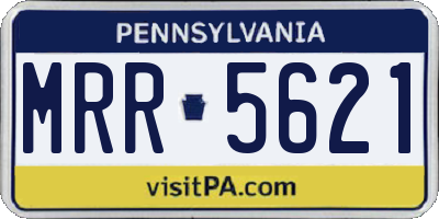 PA license plate MRR5621