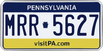 PA license plate MRR5627