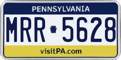 PA license plate MRR5628