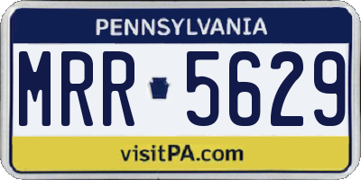 PA license plate MRR5629