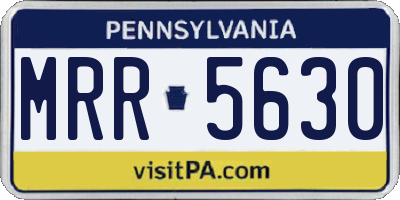 PA license plate MRR5630