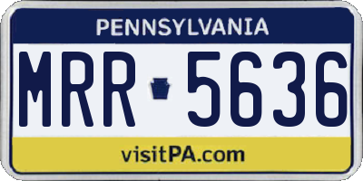 PA license plate MRR5636