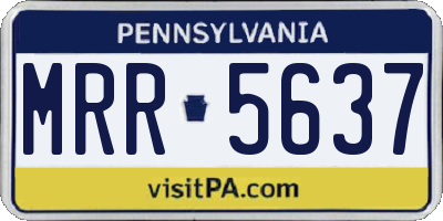 PA license plate MRR5637