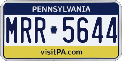 PA license plate MRR5644