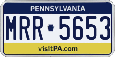 PA license plate MRR5653