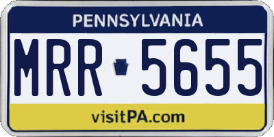 PA license plate MRR5655