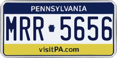 PA license plate MRR5656