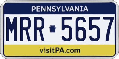 PA license plate MRR5657