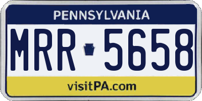 PA license plate MRR5658