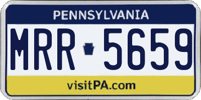 PA license plate MRR5659
