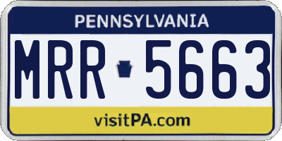PA license plate MRR5663
