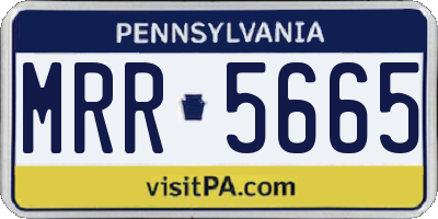 PA license plate MRR5665