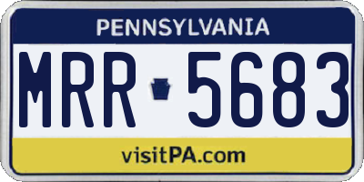 PA license plate MRR5683