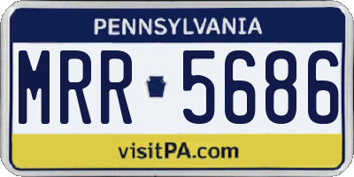 PA license plate MRR5686