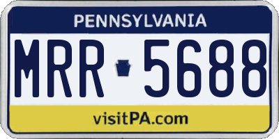 PA license plate MRR5688