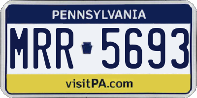 PA license plate MRR5693