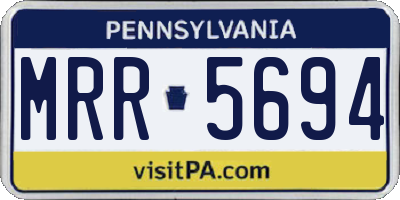 PA license plate MRR5694