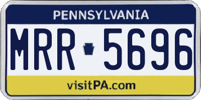 PA license plate MRR5696
