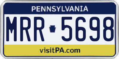 PA license plate MRR5698