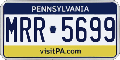 PA license plate MRR5699