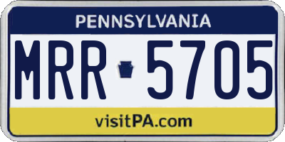 PA license plate MRR5705