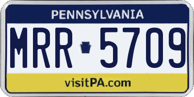 PA license plate MRR5709