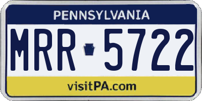 PA license plate MRR5722