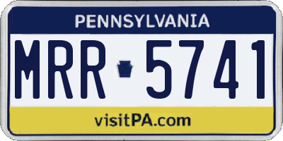 PA license plate MRR5741