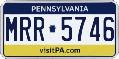 PA license plate MRR5746