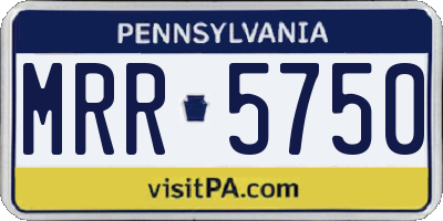 PA license plate MRR5750