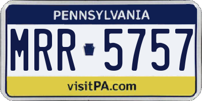 PA license plate MRR5757