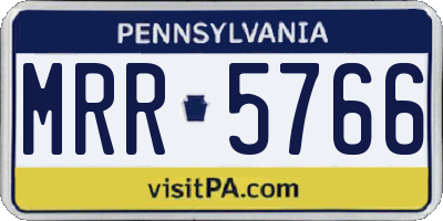 PA license plate MRR5766