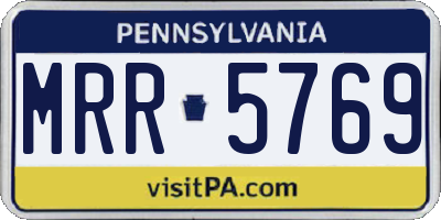 PA license plate MRR5769