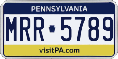PA license plate MRR5789