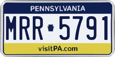 PA license plate MRR5791