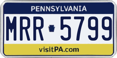 PA license plate MRR5799