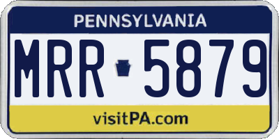 PA license plate MRR5879
