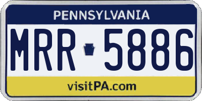 PA license plate MRR5886
