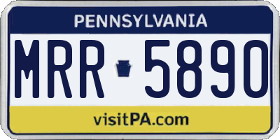 PA license plate MRR5890