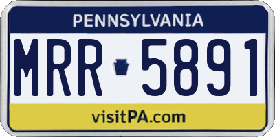 PA license plate MRR5891